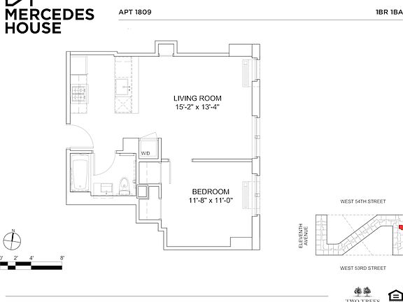 2nd image of 550 W 54th St APT 1809