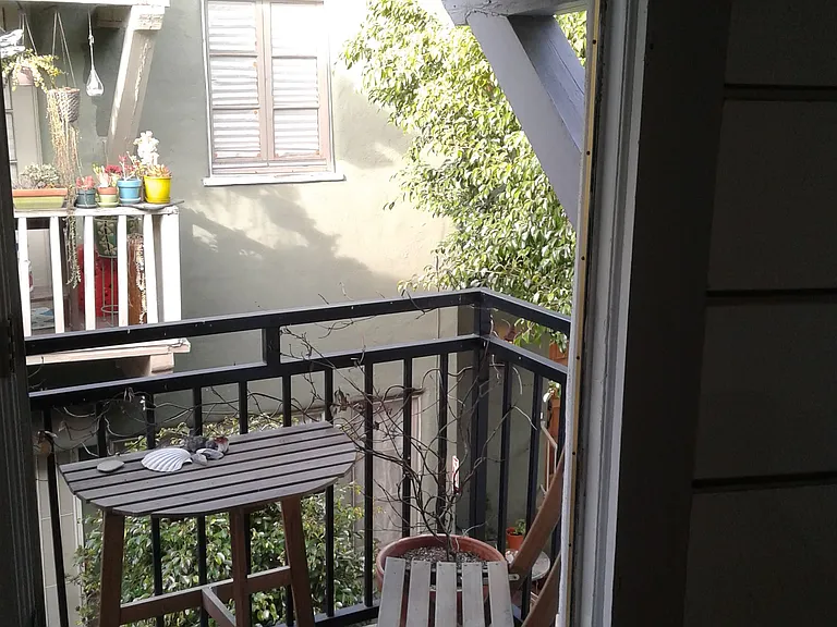 Balcony access from larger room