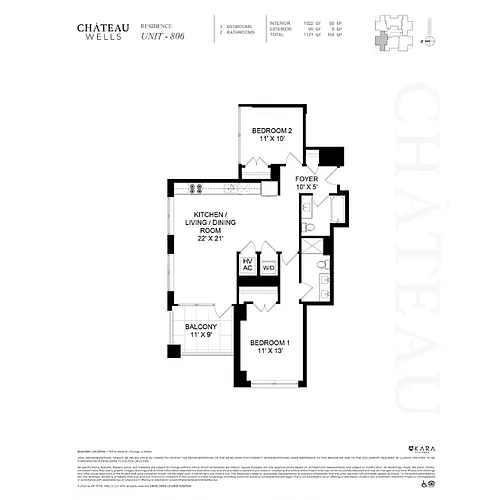 Floor plan 2 Bed 2 Bath 06 Tier
