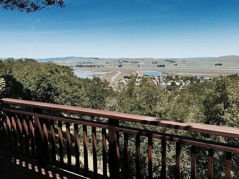 View of Petaluma River and Audubon wetlands.