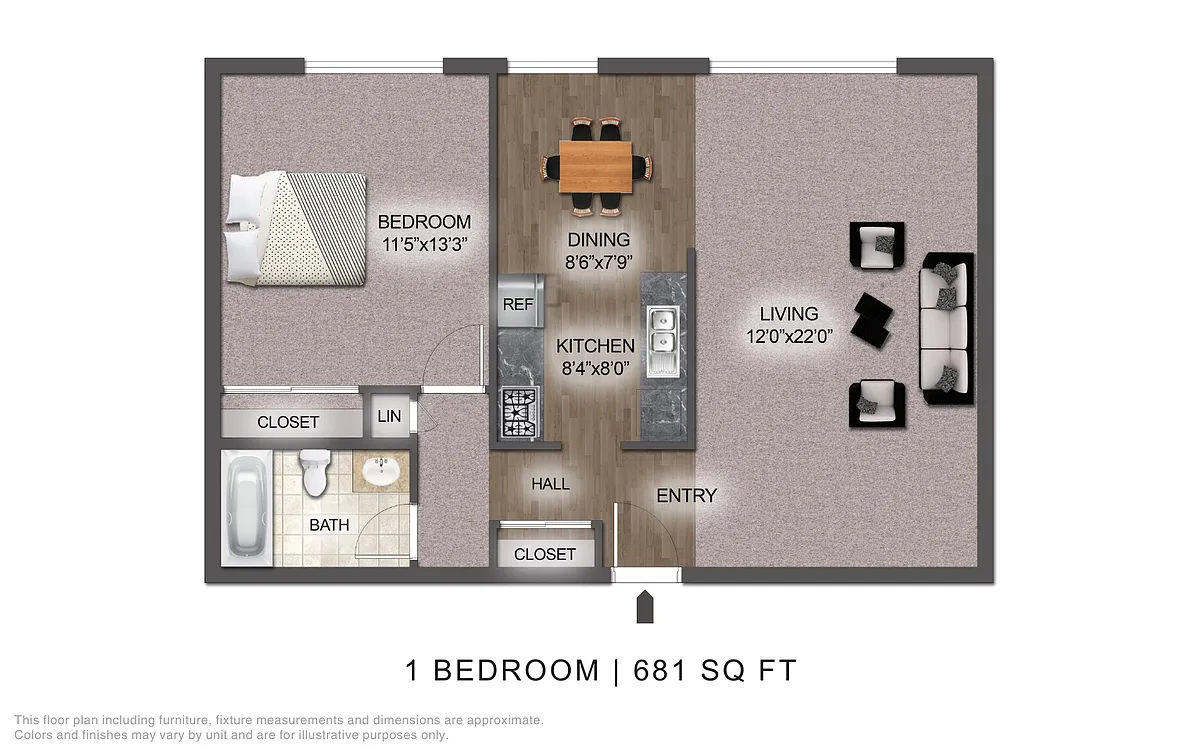 Floor plan 1 Bedroom