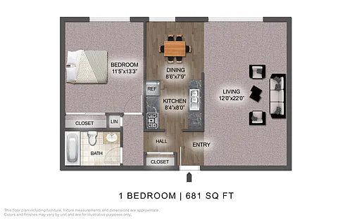 Floor plan 1 Bedroom
