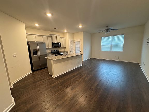Kitchen with Living and Dining Area