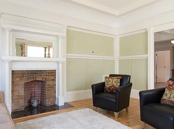 Living room fireplace