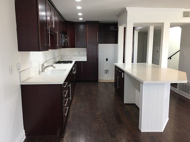 Updated kitchen with food prep island