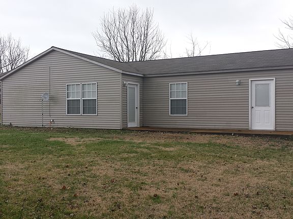 Side view with patio