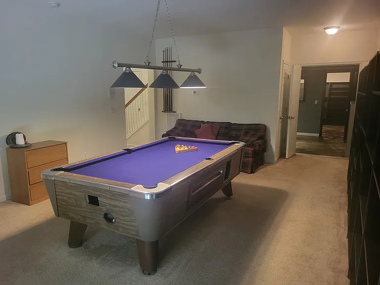 Game room and entrance into sound studio