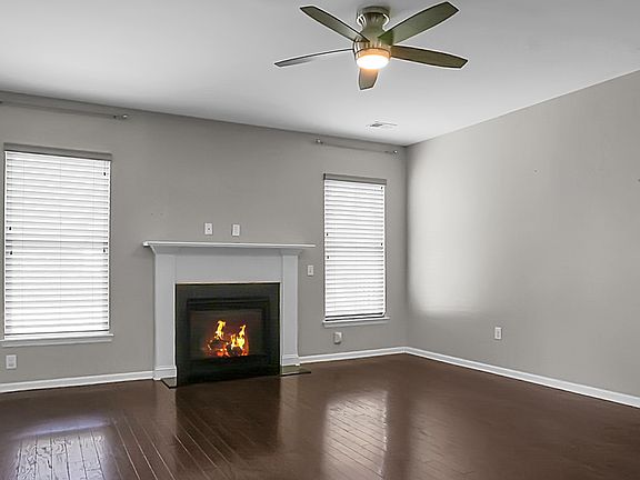 Gas log fireplace in family room - ready for those Christmas stockings!