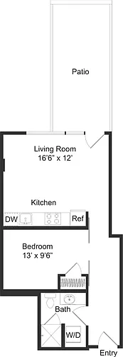Floor plan One Bedroom F1