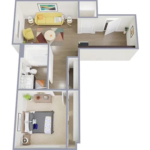 Floor plan 1x1 - 548 sqft - A1