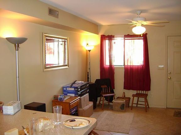 Living area w/Italian tile flooring