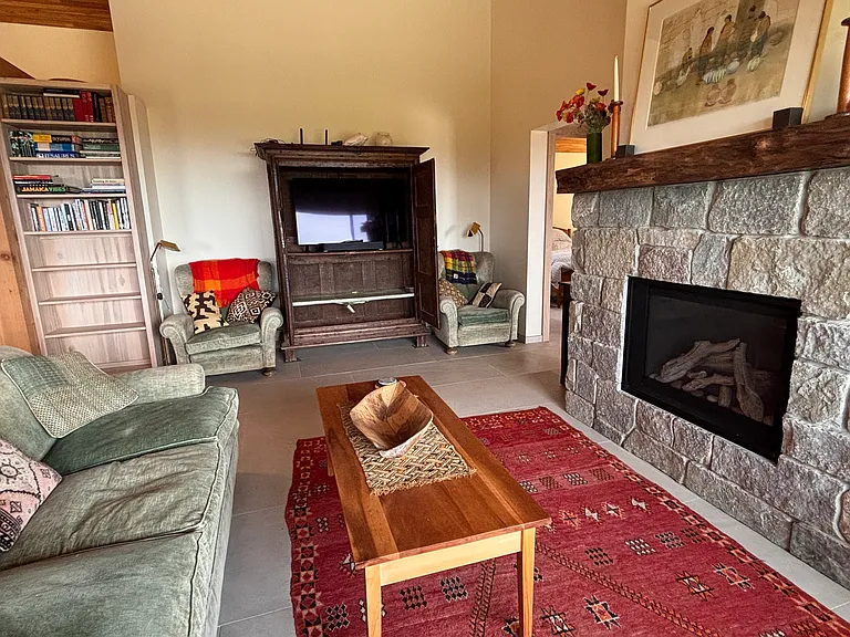 Gas fireplace in living room