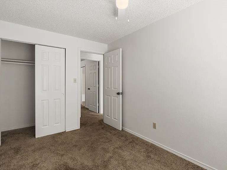 Explore this cozy bedroom, complete with soft carpeting and generous closet space. Explore this cozy bedroom, complete with soft carpeting and generous closet space.