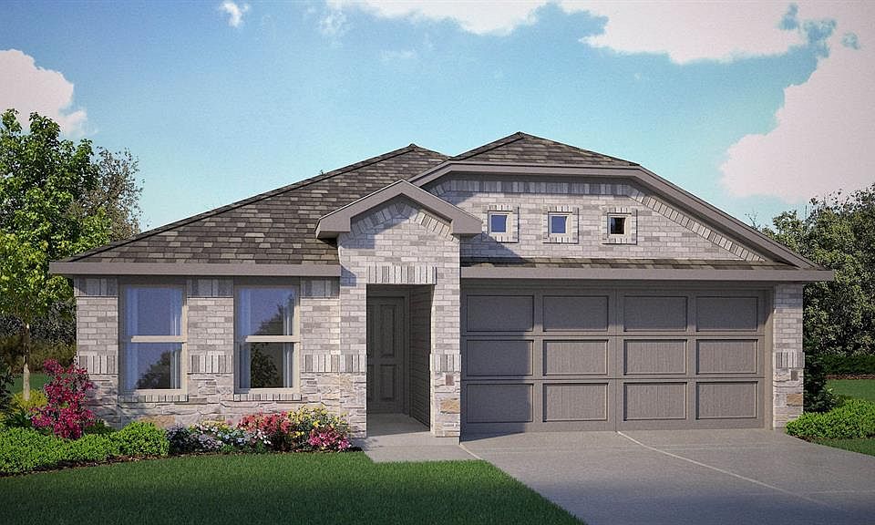 Front Elevation - D.R. Horton''s BaylorFloorplan Elevation C - All Home and community information, including pricing, included features, terms, availability and amenities, are subject to change at any time without notice or obligation. All Drawings, pictures, photographs, video, square footages, floor plans, elevations, features, colors and sizes are approximate for illustration purposes only and will vary from the homes as built.