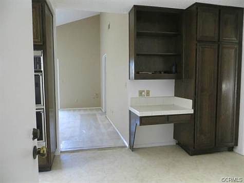 VIEW FROM GARAGE ENTRY. DESK NOOK.