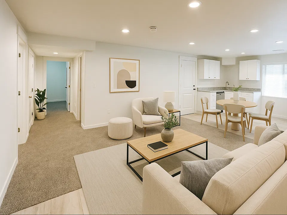 AI generated photo to show how to furnish the space! 

*