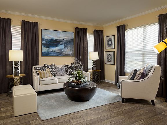Wood-look flooring in the living spaces gives your home a modern feel