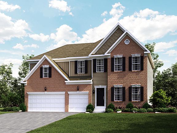 Elevation H Opt Partial Brick Front 3-Car Garage