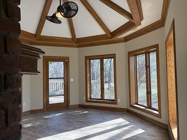 Main floor Den with views of the parklike yard