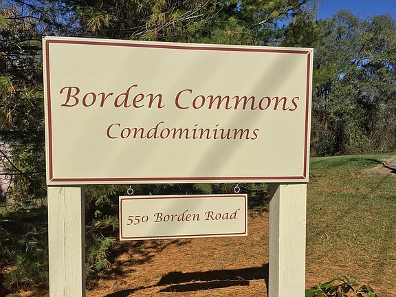 Entrance to Borden Commons Condominiums complex.