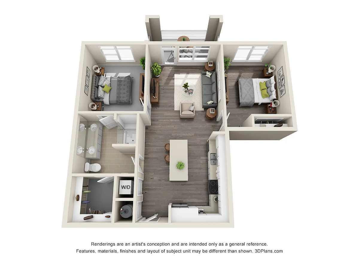 Floor plan A4.D - 1 Bedroom Den