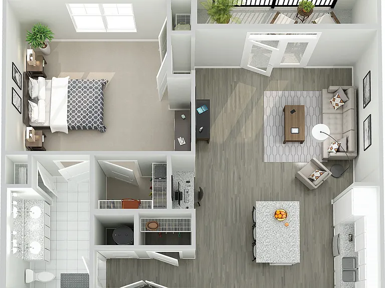 A1H floor plan The Peak at Nichols Plaza