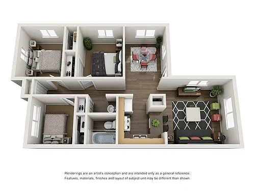 Floor plan Three Bedroom