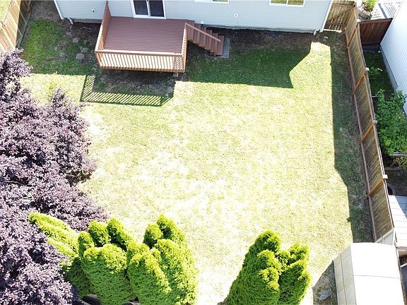 Fully fenced backyard. Garden shed stays with the house.