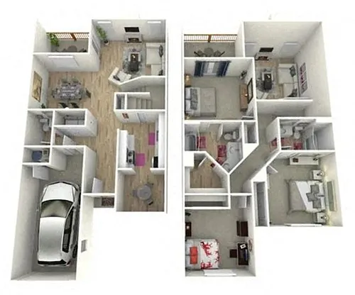 Floor plan ARNOLD Renovated (TOWNHOME)