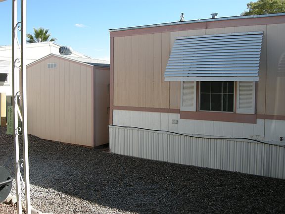 west side of shed & home