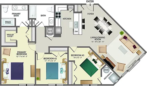 Floor plan 3B
