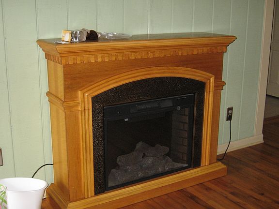Electric fireplace in great room