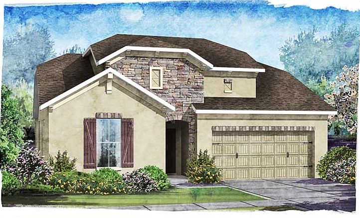 French Country Elevation- B