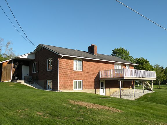 Large deck and backyard