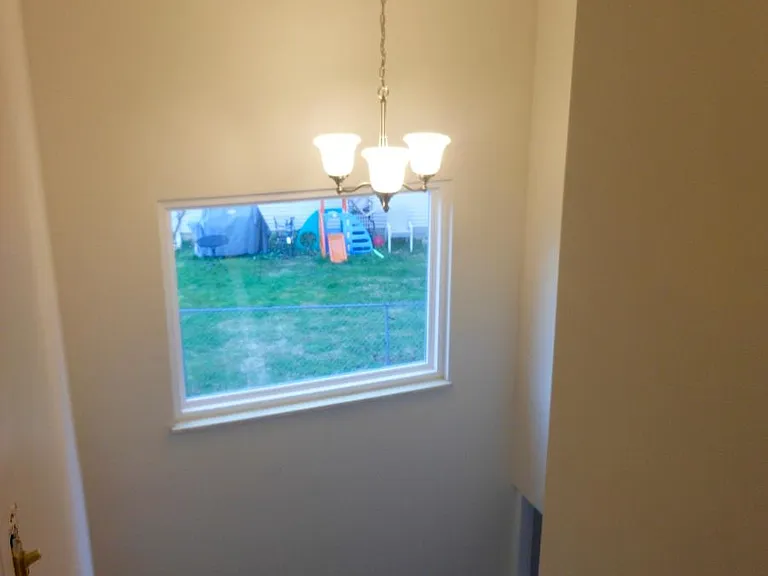 Vaulted stairway with new lighting