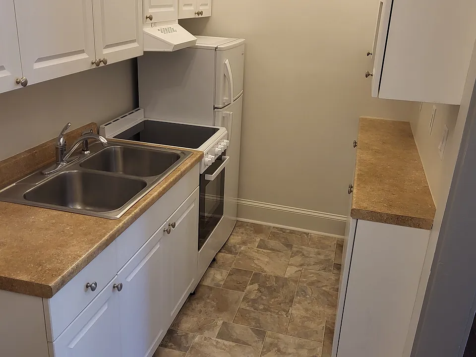 Kitchen with new range