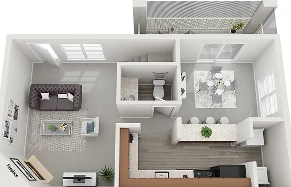 First Floor of the Two Bedroom Two Bathroom Townhome First Floor of the Two Bedroom Two Bathroom Townhome