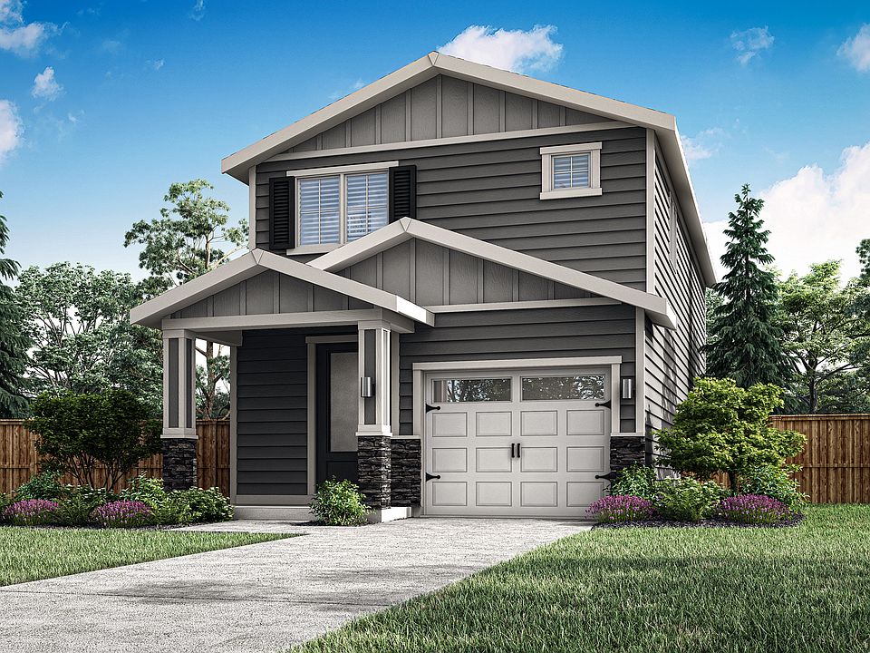 The Herring is a beautiful two story home with siding and stone.