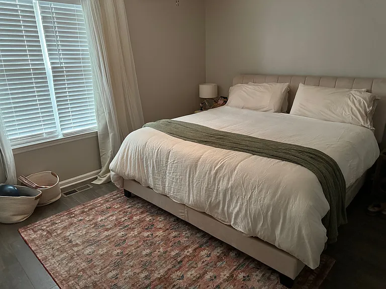 Bedroom 2 with mini blinds and lots of closet space