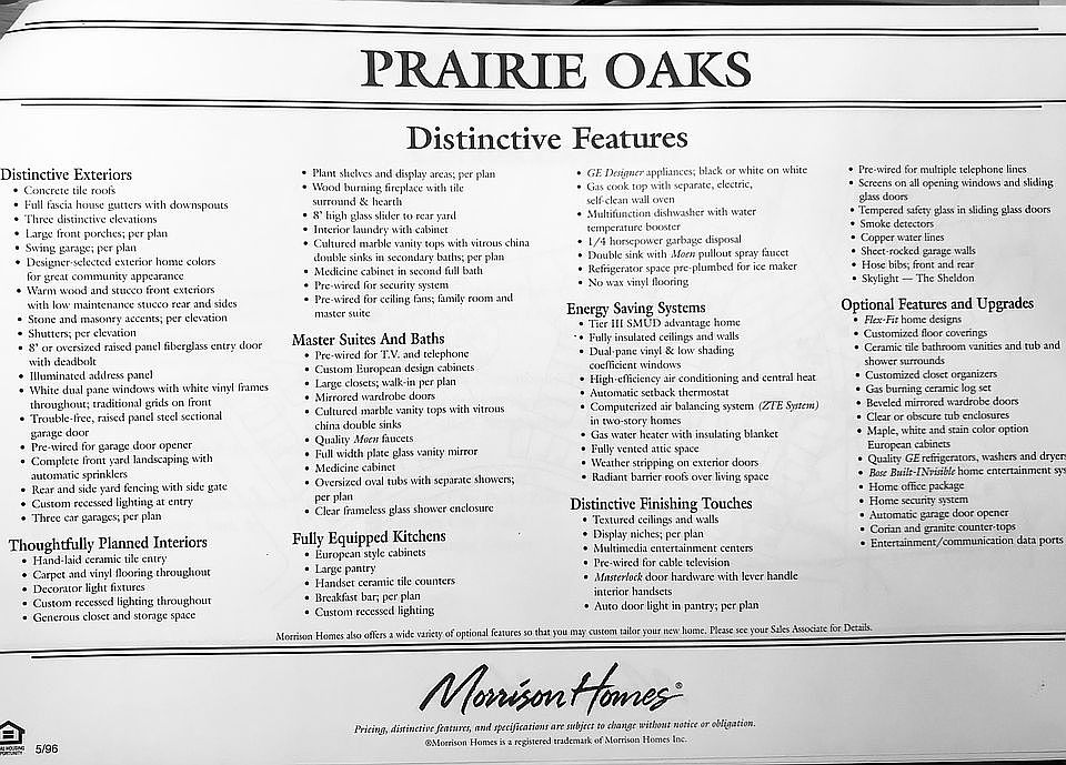 Original features