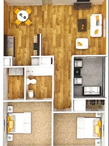 Floor plan Two Bedroom/ One Bath (Classic)