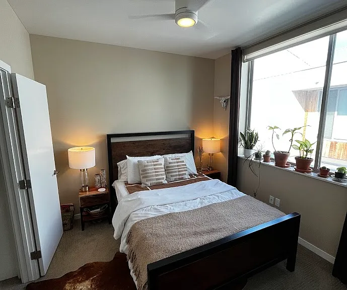 Bedroom 2- Pictured with Queen Sized Bed