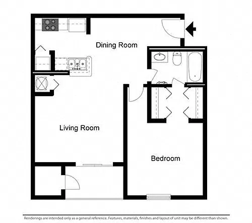 Floor plan 1 Bedroom