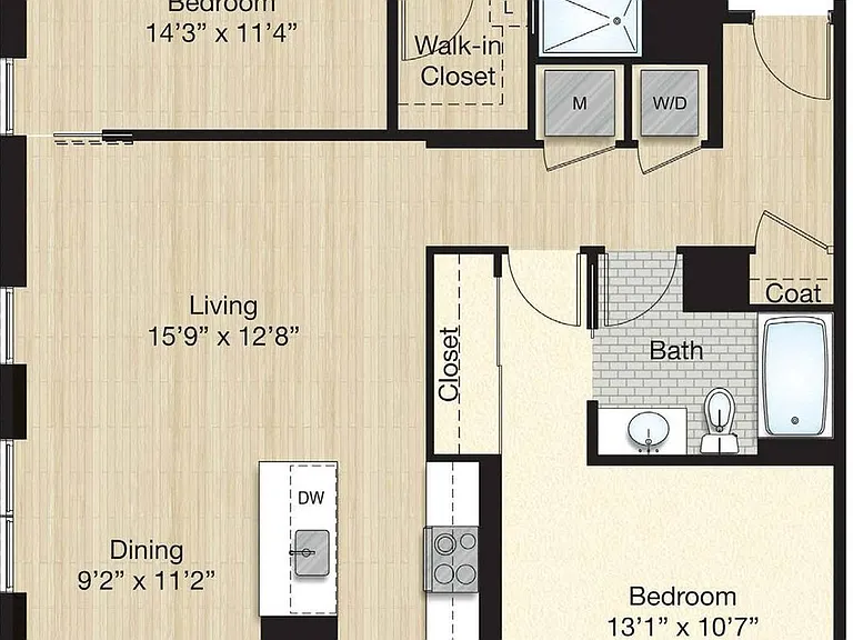 Tier 59.0 - 2 Bed 2 Bath with Balcony Tier 59.0 - 2 Bed 2 Bath with Balcony