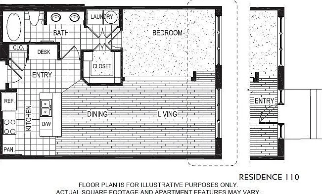 AE floor plan The Crescent at Fells Point