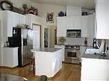 Kitchen w/island, stainless steel appliances