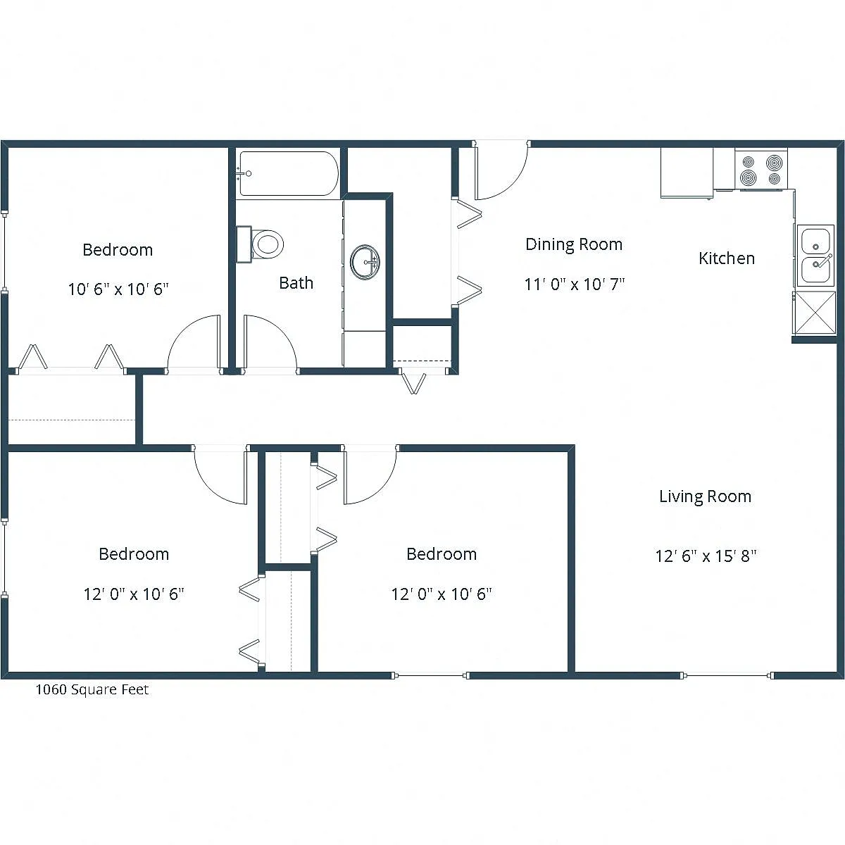 Floor plan Three Bedroom 31A