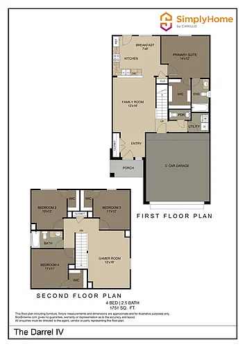 Floor plan 7429 Skylight Drive