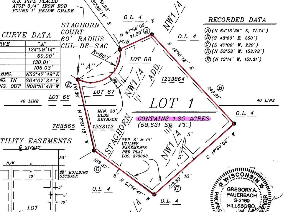 L6768 Staghorn Court LOT 67 & 68, La Valle, WI 53941 MLS 1966163