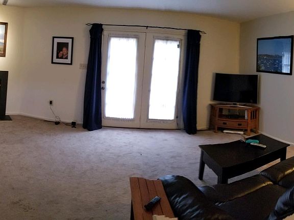 This is a panoramic of the living room. It looks odd here because of the picture distortion but it's a very nice size room with lots of natural light from the deck. Cable is wired from both sides of the room.